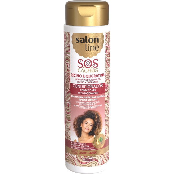 Salon Line Salon Line S.O.S Curls Keratin & Castor Oil Conditioner – Strengthening Conditioner for Curls 300ml