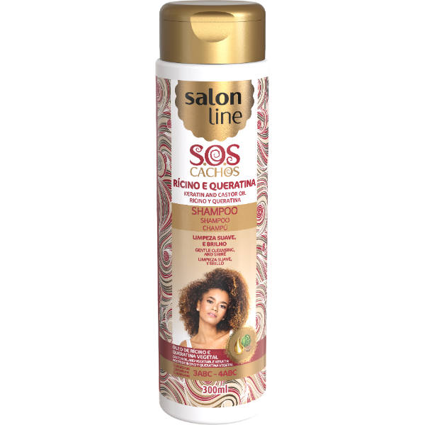 Salon Line Salon Line S.O.S Curls Keratin & Castor Oil Shampoo – Strengthening Shampoo for Curls 300ml