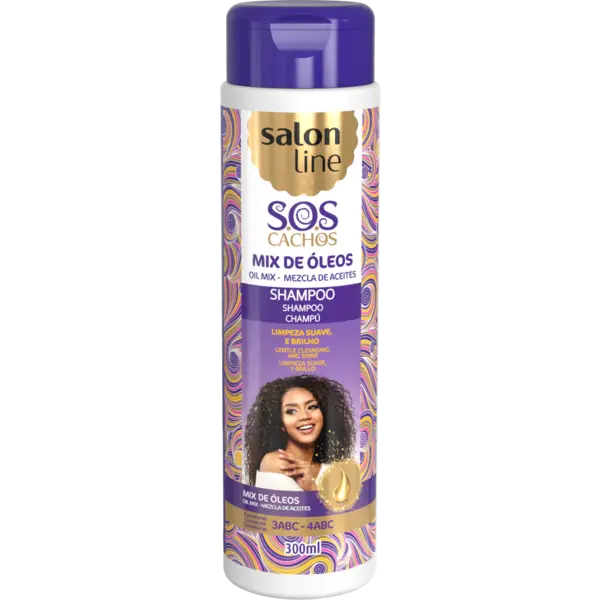 Salon Line Salon Line S.O.S Curls Super Oils Mix Shampoo – Nourishing Shampoo for Dry Curls 300ml