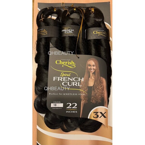 Cherish Cherish - Krul extensions - Pre-gestylede spiralen voor moeiteloze look - Geschikt voor vlechten en crochet styles - 55,88cm  (1B)