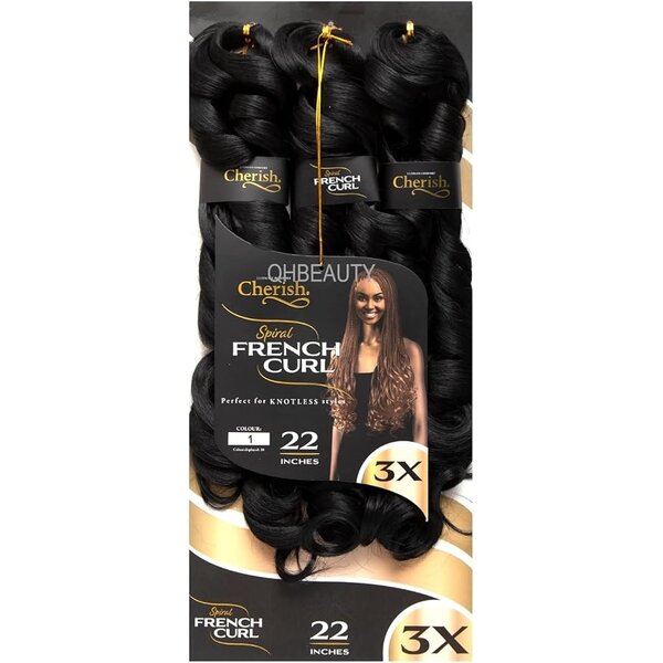 Cherish Cherish - Krul extensions - Pre-gestylede spiralen voor moeiteloze look - Geschikt voor vlechten en crochet styles - 55,88cm