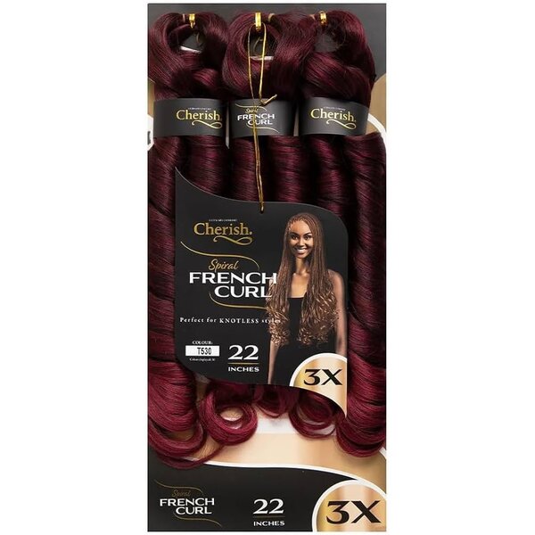 Cherish Cherish - Krul extensions - Pre-gestylede spiralen voor moeiteloze look - Geschikt voor vlechten en crochet styles - 55,88cm   (T530)