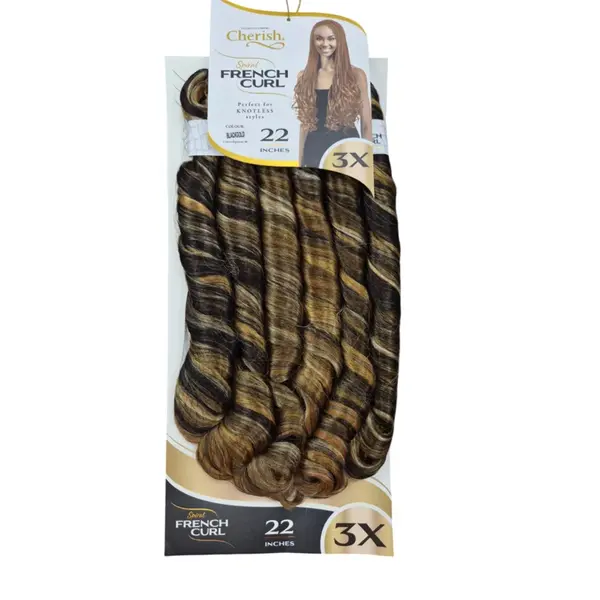 Cherish Cherish - Krul extensions - Pre-gestylede spiralen voor moeiteloze look - Geschikt voor vlechten en crochet styles - 55,88cm    (BLACKGOLD)