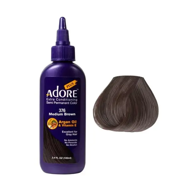 Adore Adore Semi Permanent Hair Color – Semi-Permanente Haarkleuring Zonder Ammonia 118ml  376 medium brown