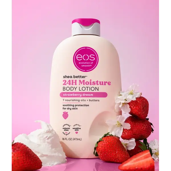 EOS – Evolution of Smooth eos Strawberry Dream Body Lotion – Moisturizing Body Lotion with Shea Butter 473ml