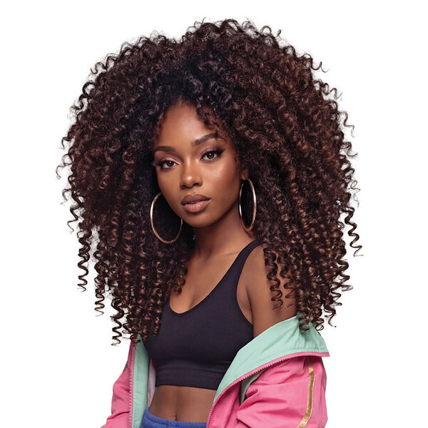 Janet Collection Janet Collection MELT Burmese Deep Curl 20 inch – 100% Natural Remy Human Hair Weave | Double Drawn | Spiral Curly Ends | 15A Gecertificeerd