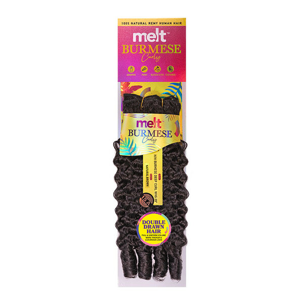 Janet Collection Janet Collection MELT Burmese Deep Curl 20 inch – 100% Natural Remy Human Hair Weave | Double Drawn | Spiral Curly Ends | 15A Gecertificeerd