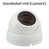 CHD-CS06DA3-W - 9 kanaals NVR inclusief 6 witte CHD-DA3 IP camera's
