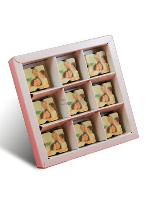 Chocolaterie Vink Bonbons Puur met Foto/Logo 9 stuks