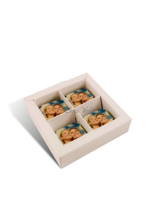 Chocolaterie Vink Bonbons Melk met Foto/Logo 4 stuks