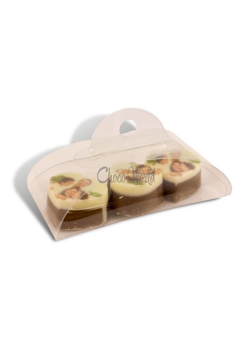 Chocolaterie Vink Bonbons Hartje Melk met Foto/Logo 3 stuks