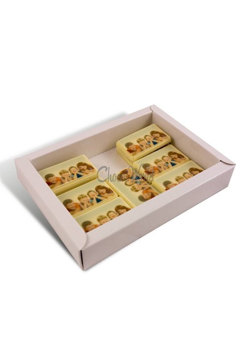 Chocolaterie Vink Domino Wit met Foto/Logo 16 st