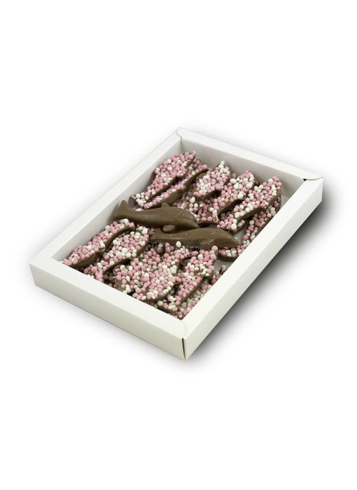 Chocolaterie Vink Dolfijntjes met roze muisjes