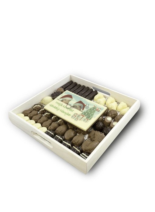 Chocolaterie Vink Slagroom Bonbons Assortiment Kingsize met Chocolade Kerstkaart