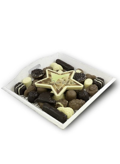 Chocolaterie Vink Slagroom Bonbons Assortiment Middel met Chocolade Kerstster