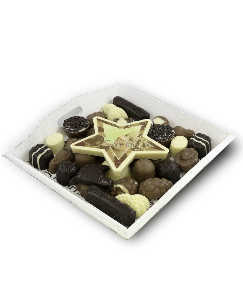 Chocolaterie Vink Slagroom Bonbons Assortiment Middel met Chocolade Kerstster