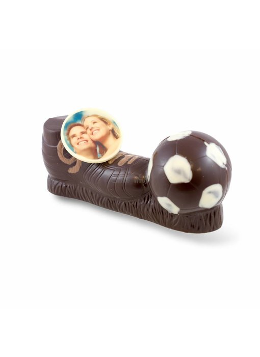 Chocolaterie Vink Voetbalschoen met bal en foto of logo