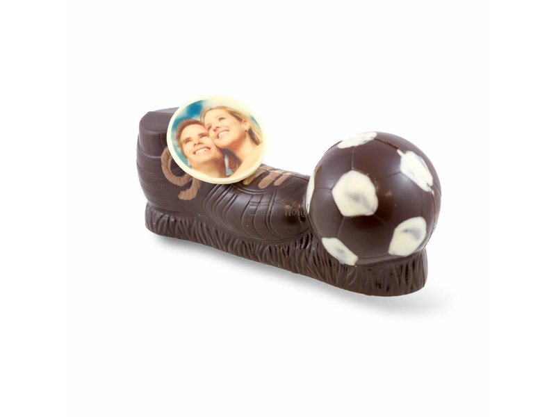 Chocolaterie Vink Voetbalschoen met bal en foto of logo