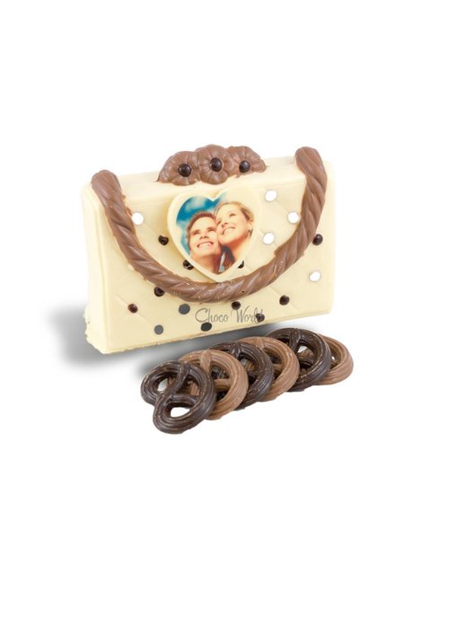 Chocolaterie Vink Handtas met fotohartje wit