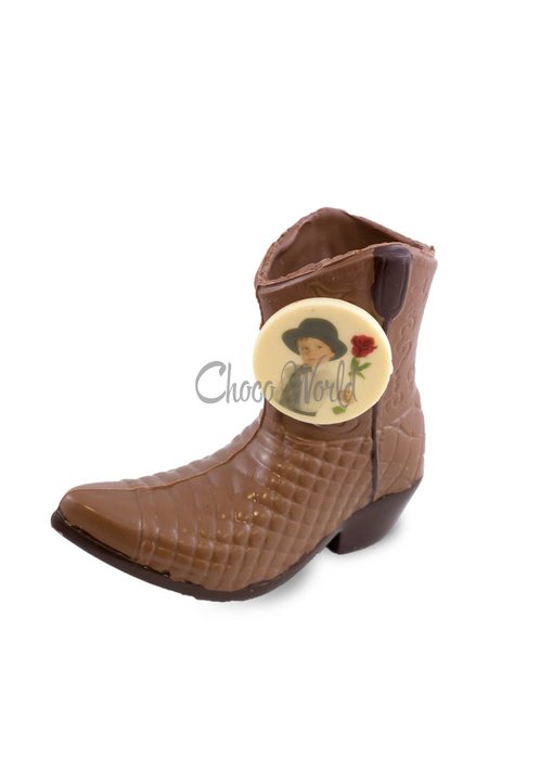 Chocolaterie Vink Cowboylaars met foto/logo