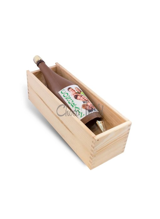 Chocolaterie Vink Champagnefles magnum met foto/logo