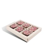 Chocolaterie Vink Geboorte flikken  met roze muisjes