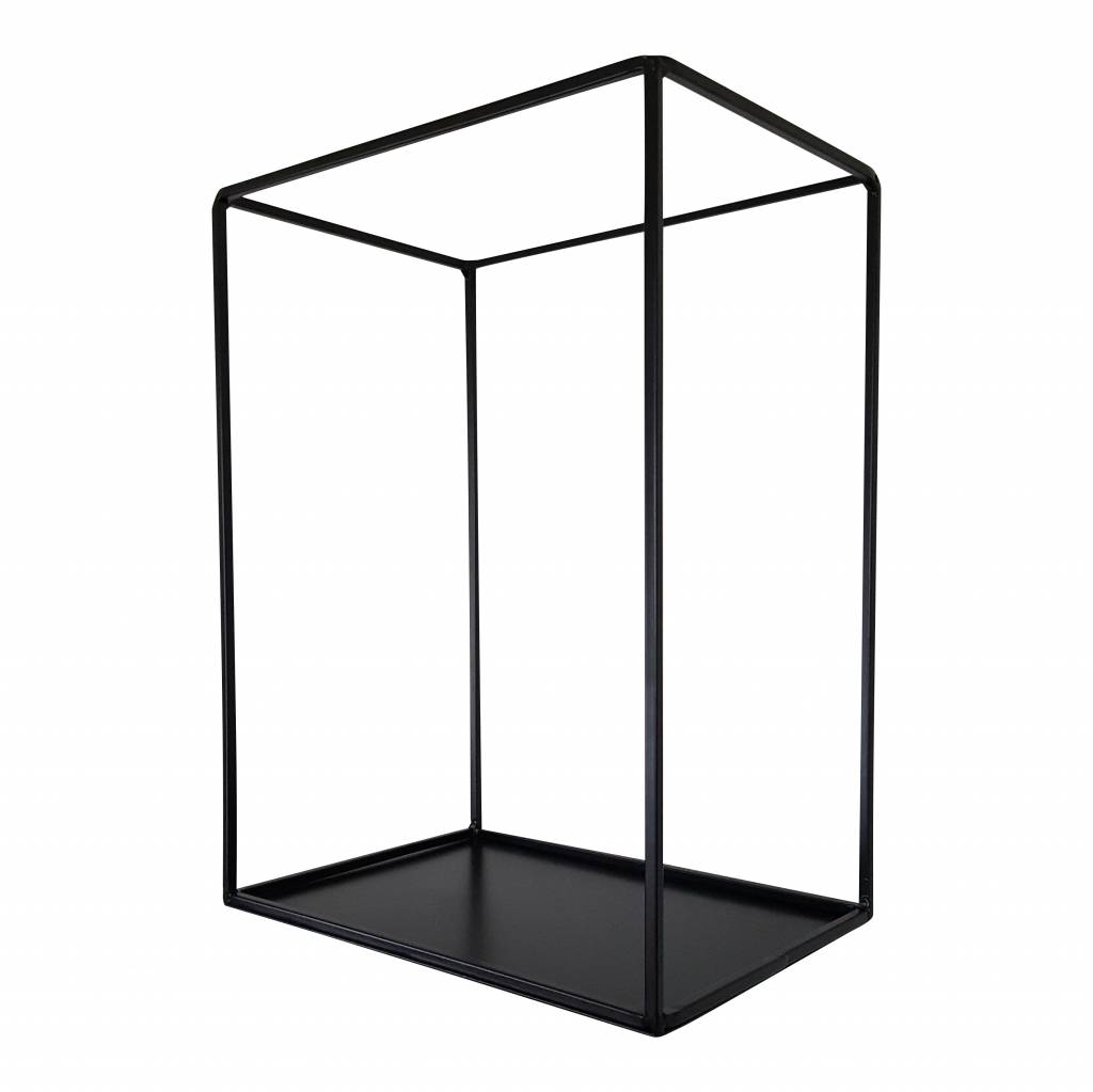 Stoer Metaal Outline wall cabinet, black