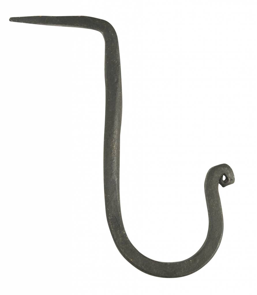 Madam Stoltz coat hook forged black curl