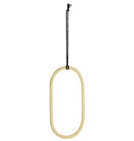 Madam Stoltz decoration hanging pendant gold, oval