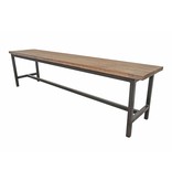 Stoer Metaal bench with iron base and wooden seat Stoer11