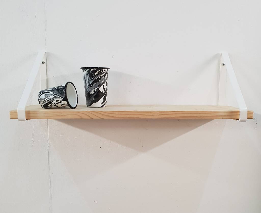 Stoer Metaal iron shelf supports, white