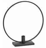 Nordal black metal candlestick Circle