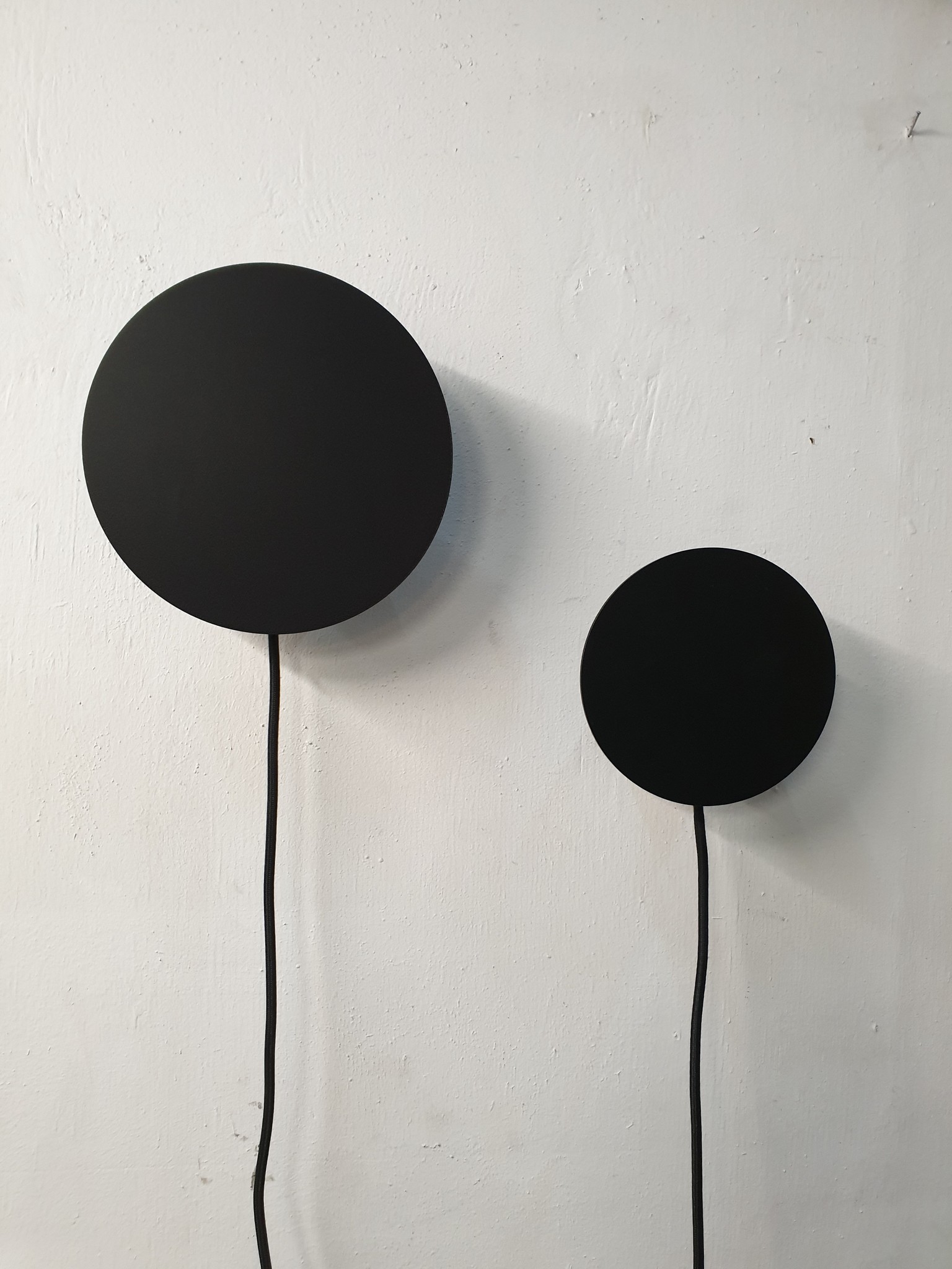 Stoer Metaal wall lamp Dot, black