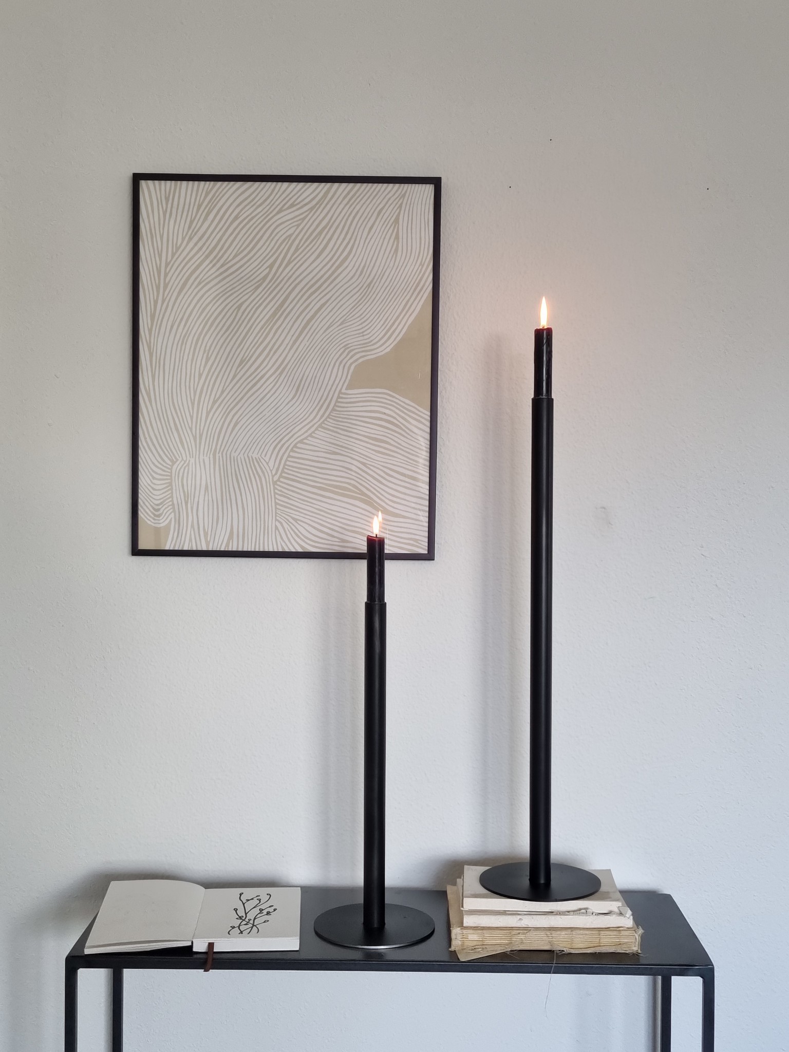 Stoer Metaal black metal candlestick Dil