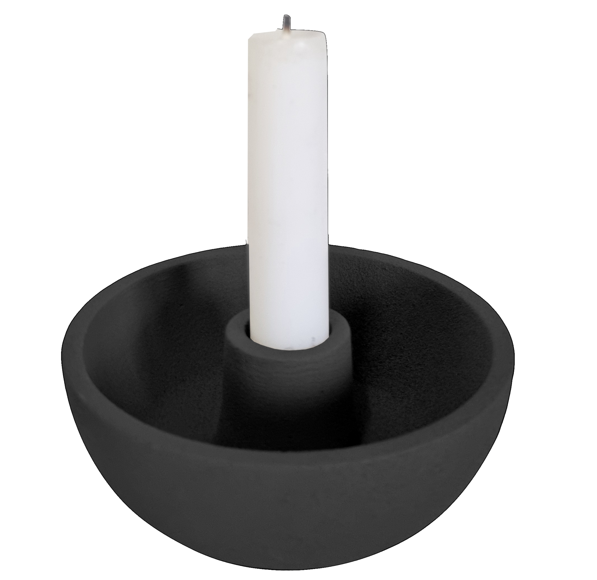 candle holder Puck, black