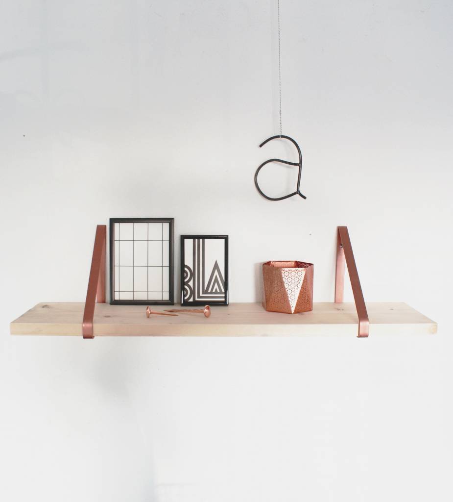 Stoer Metaal shelf supports copper-colored, 21 or 31 cm