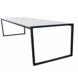 Stoer Metaal dining table with wooden scaffolding sheet