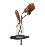 Stoer Metaal wall shelf Rond,  black