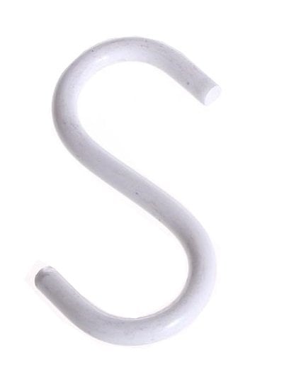 Hook, S-shape, white