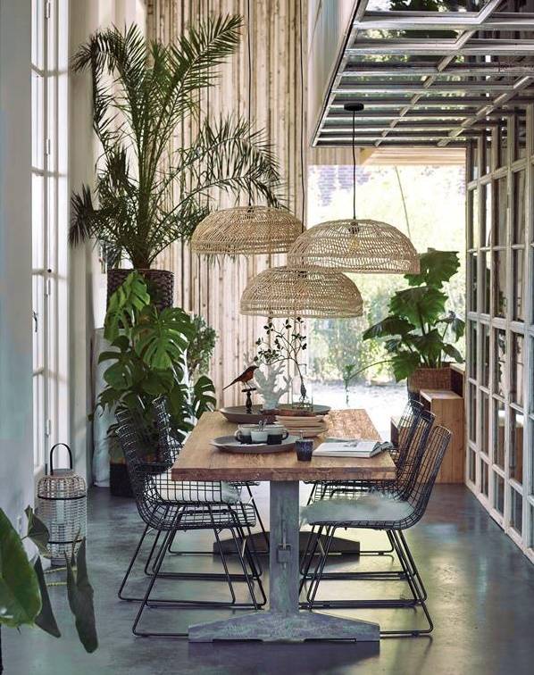 HK Living metal wire chair, black Stoer Metaal