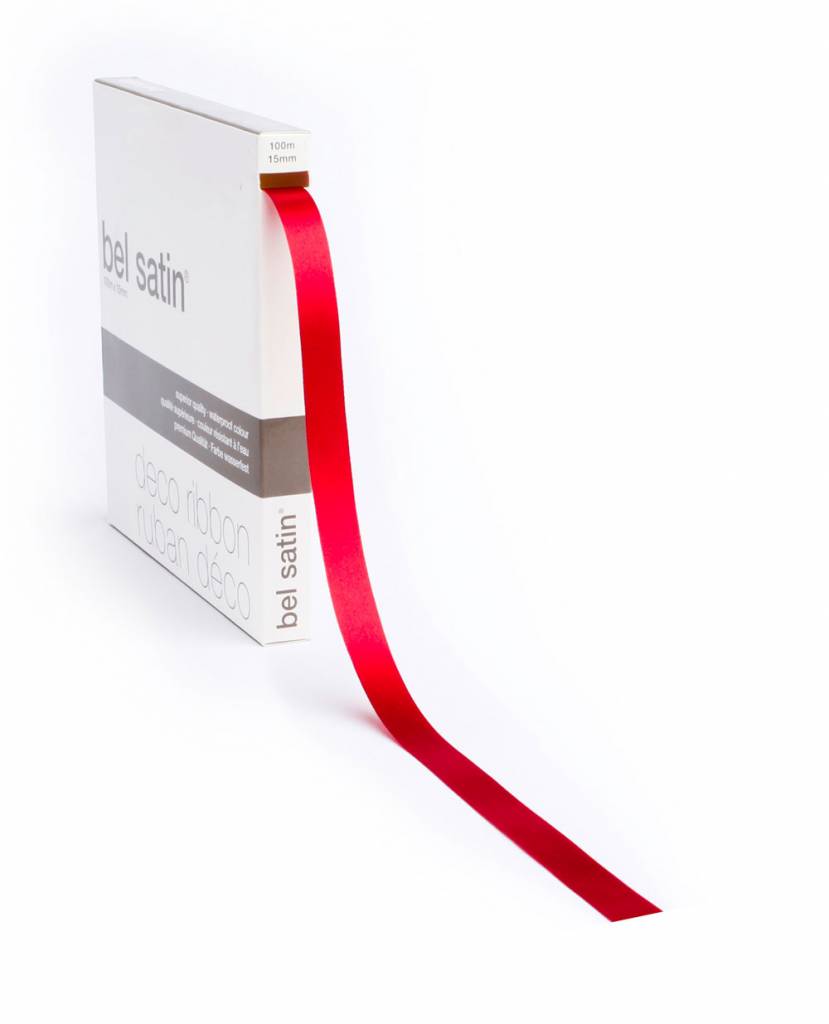 Bel Satin ribbon - Red