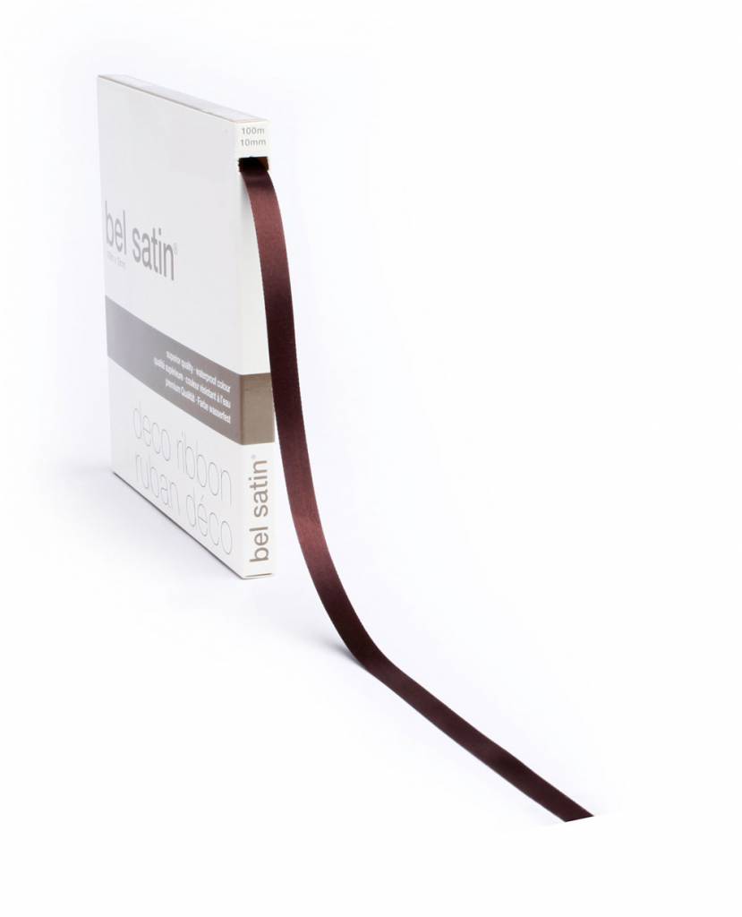 Bel Satin ribbon - Dark Brown