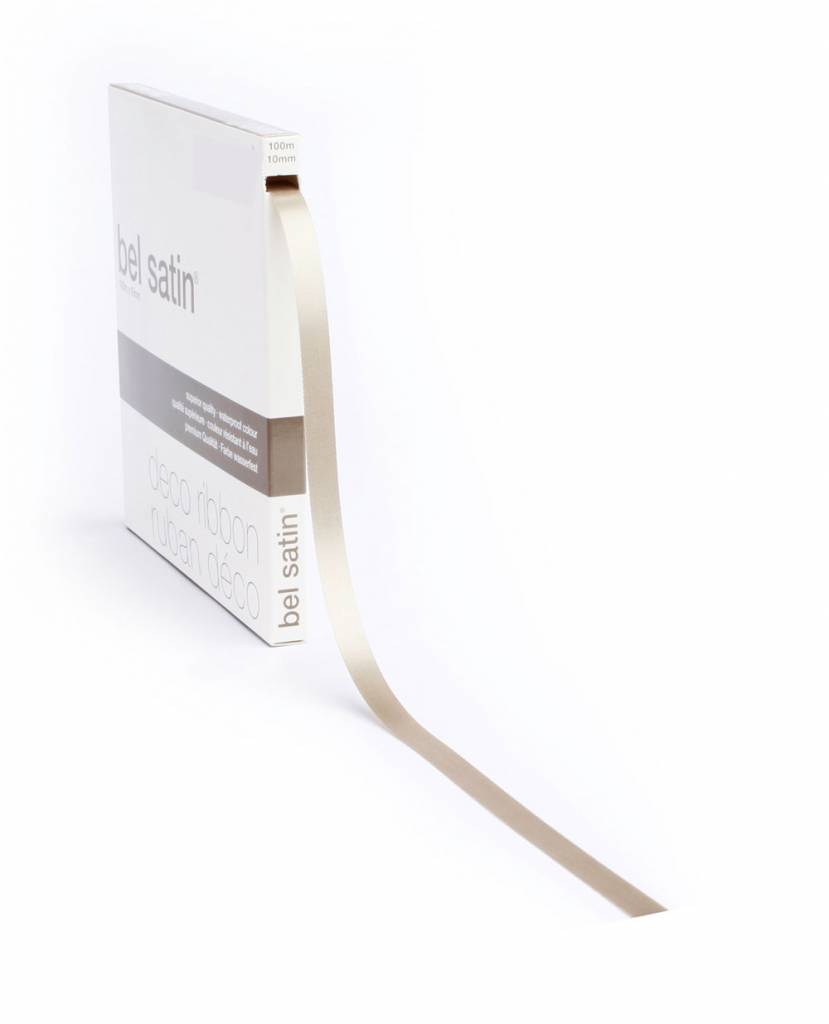 Bel Satin ruban - Taupe/ Tamarinde