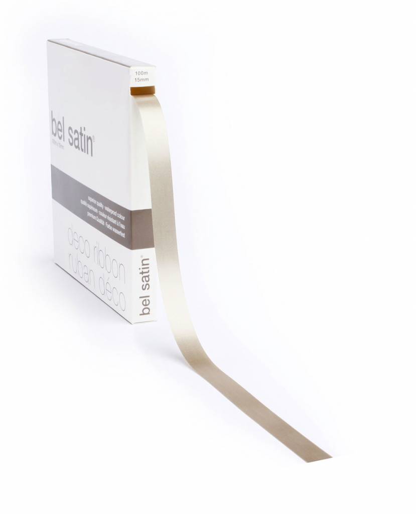 Bel Satin ribbon - Taupe/ Tamarinde