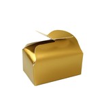 Mini Ballotin for 2 chocolates - gold - 65 * 40 * 30 mm - 100 pieces