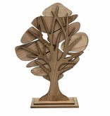 Wooden Flowertree with 8 pendants in white - 430*110*620mm - 2 pieces