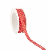 Single face satin Band Dots - Rot