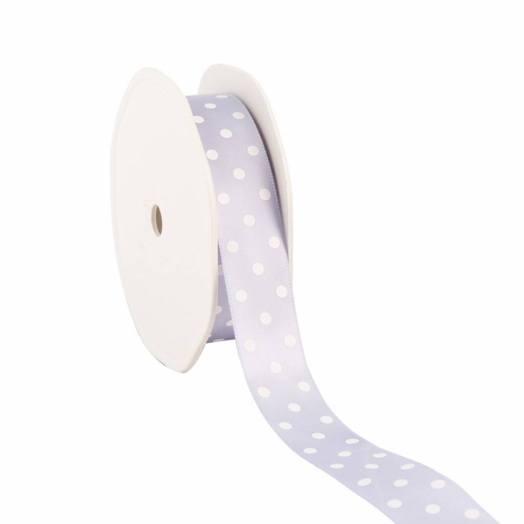 Single face satin Band Dots - Lavendel