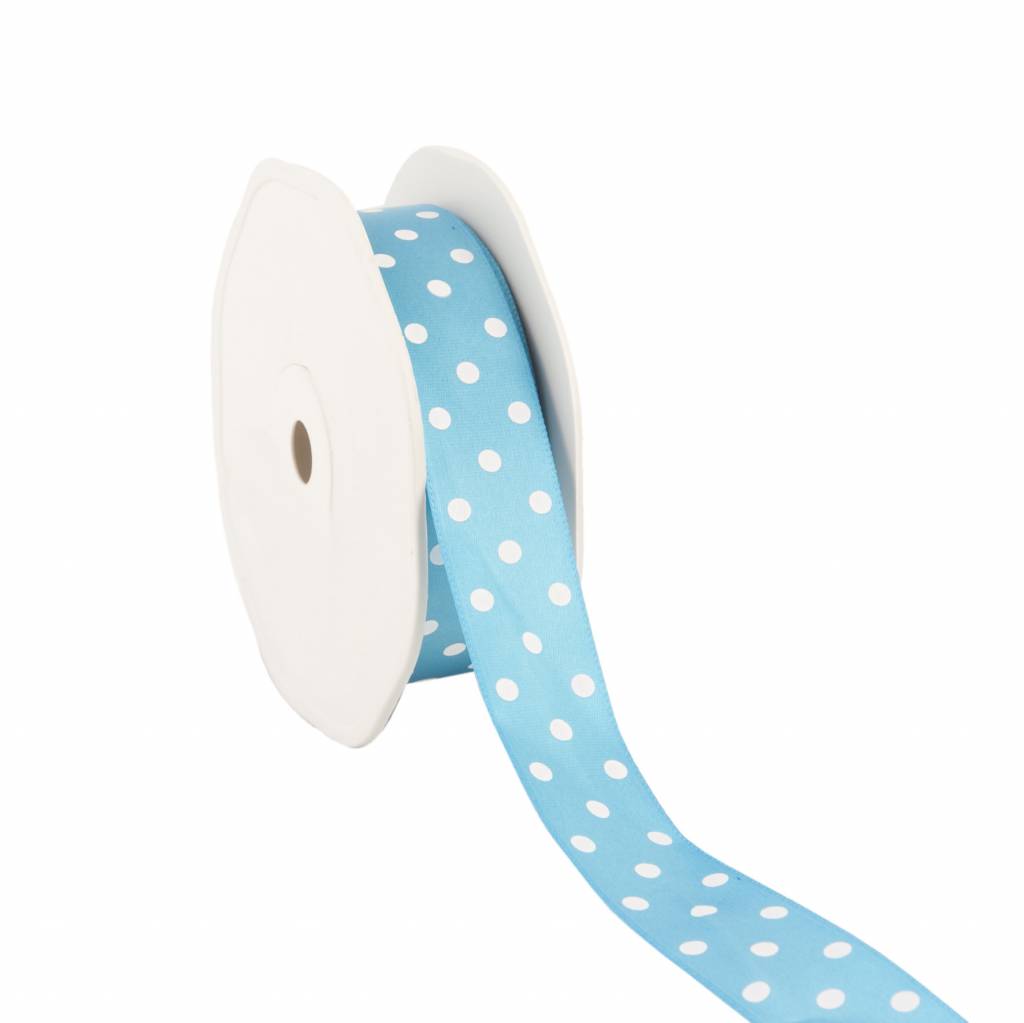 Single face satin Band Dots - Türkis