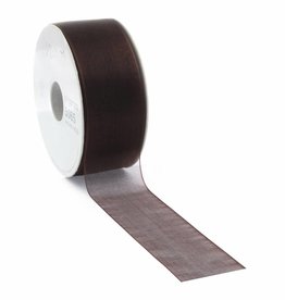 Organza ribbon - Dark Brown